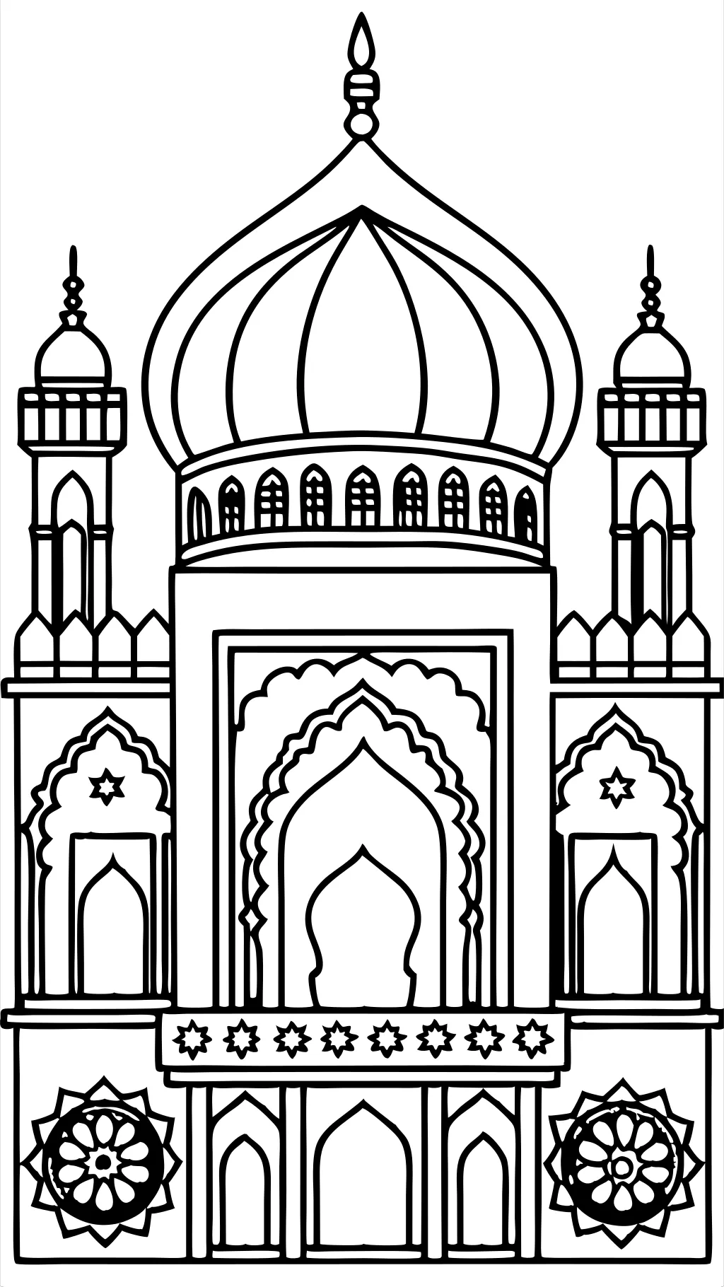 Página para colorear de la mezquita